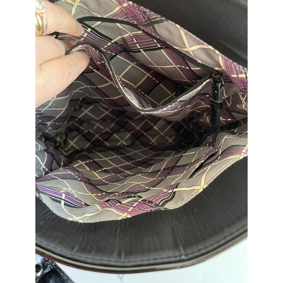 Vera Bradley Black Quilted Shoulder Tote Hand Bag - Picture 10 of 16